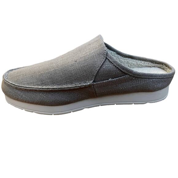SPERRY Taupe Moc-Sider Mule Hemp Clogs Faux Fur Lining Men Slip On Comfort 8 NWT - Picture 7 of 15